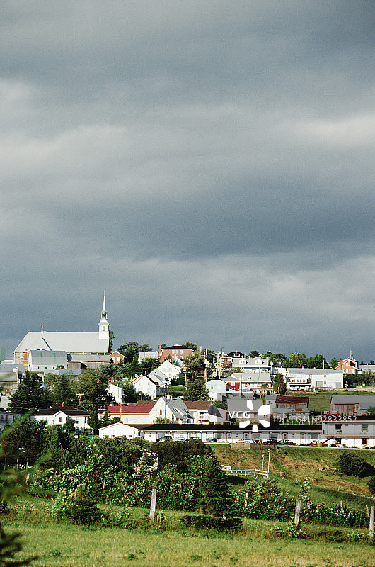 加拿大魁北克省夏洛瓦的乡村小镇图片素材