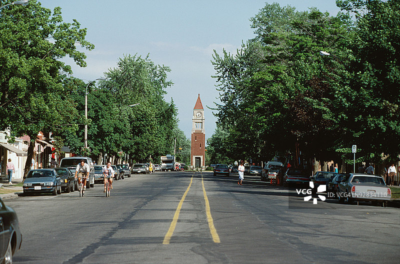 加拿大安大略省尼亚加拉古朴的主要街道图片素材