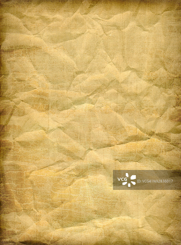 有褶皱的羊皮纸，留有空白空间图片素材