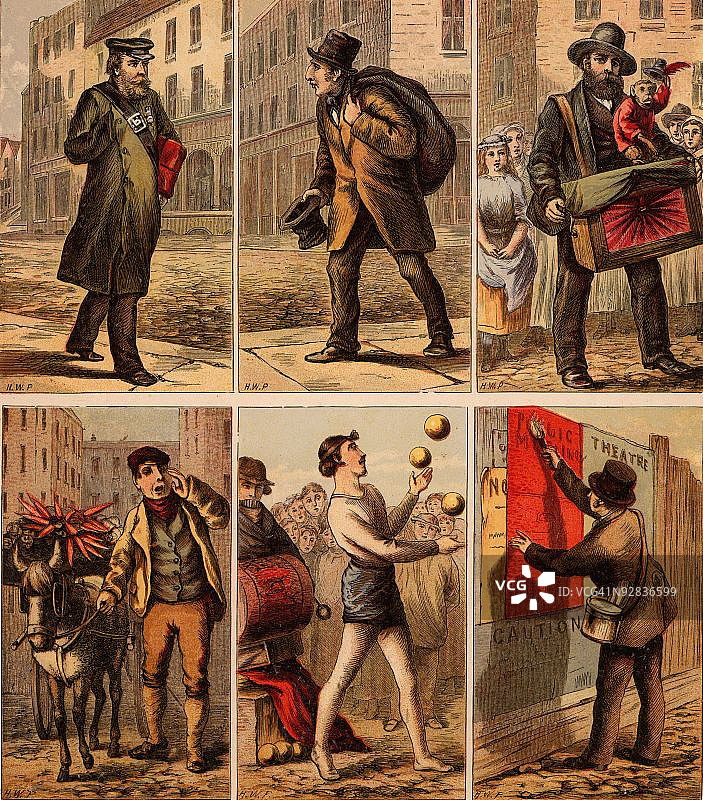 1875年的伦敦街景图片素材