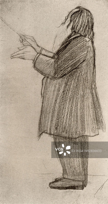 德国作曲家约翰内斯·勃拉姆斯的画像图片素材