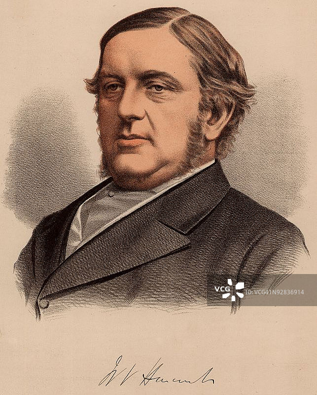 威廉·弗农·哈考特肖像图片素材