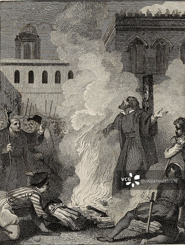 托马斯·克兰麦在牛津被处以火刑图片素材