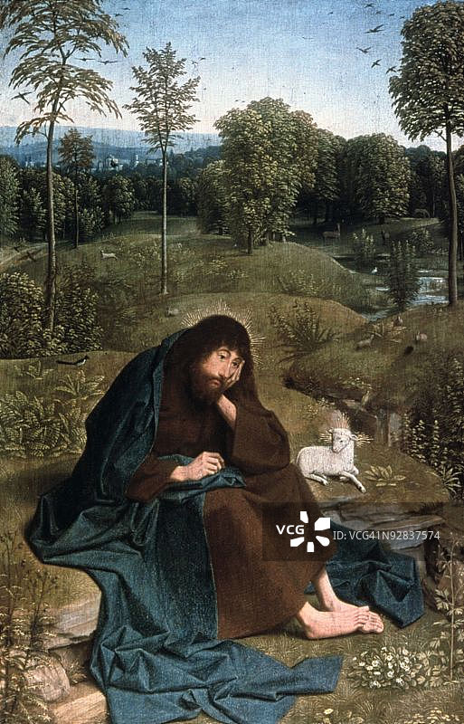 描绘圣约翰的画作图片素材