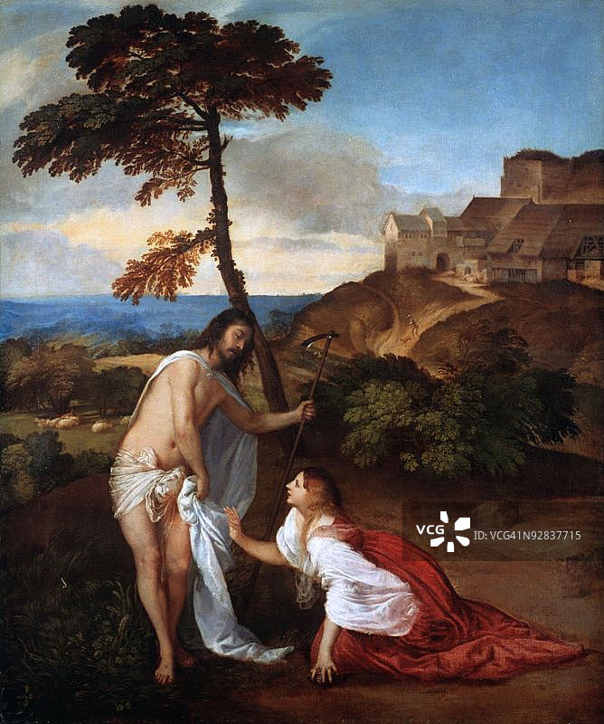 提香作品：耶稣的复活图片素材