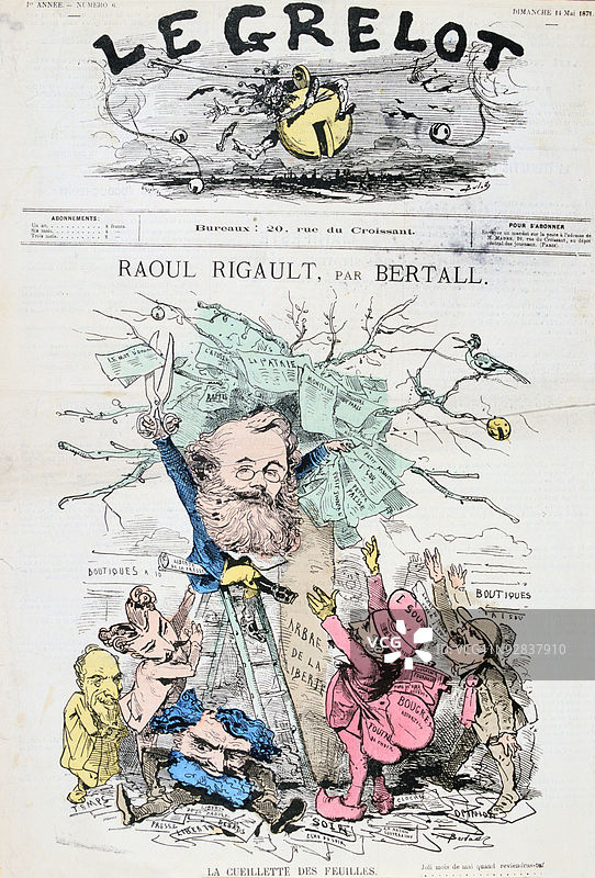 1871年巴黎公社的漫画图片素材