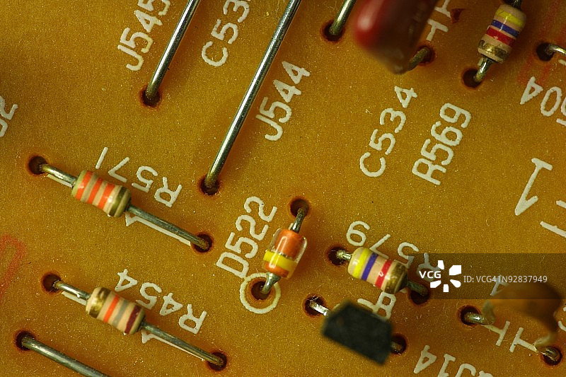 计算机设备的高角度视图图片素材