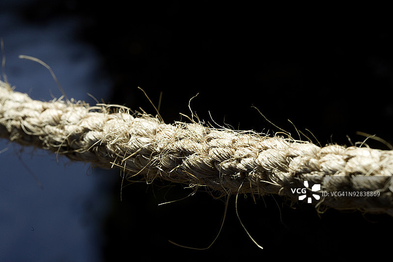 户外绳索的特写图片素材
