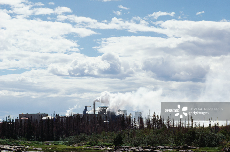 科特北的锯木厂或矿山，加拿大魁北克省图片素材