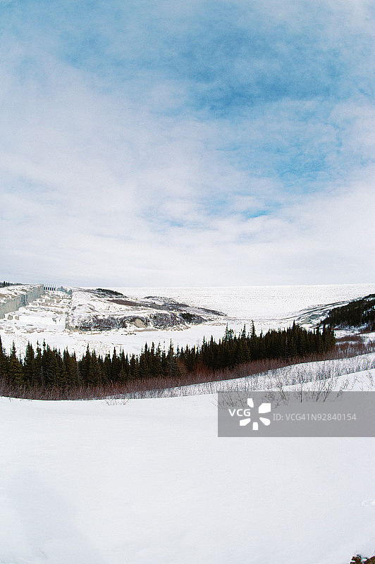 加拿大魁北克省的冬季风光图片素材