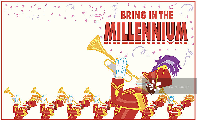 军乐队迎接千禧年图片素材