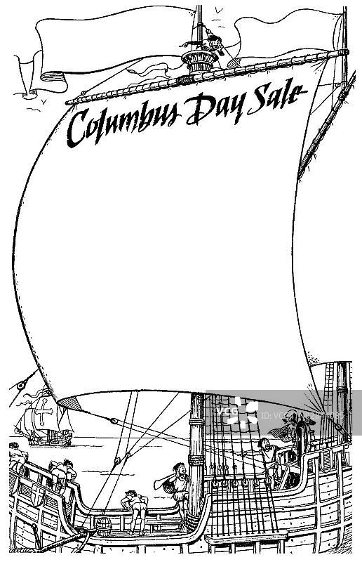 哥伦布日促销图片素材