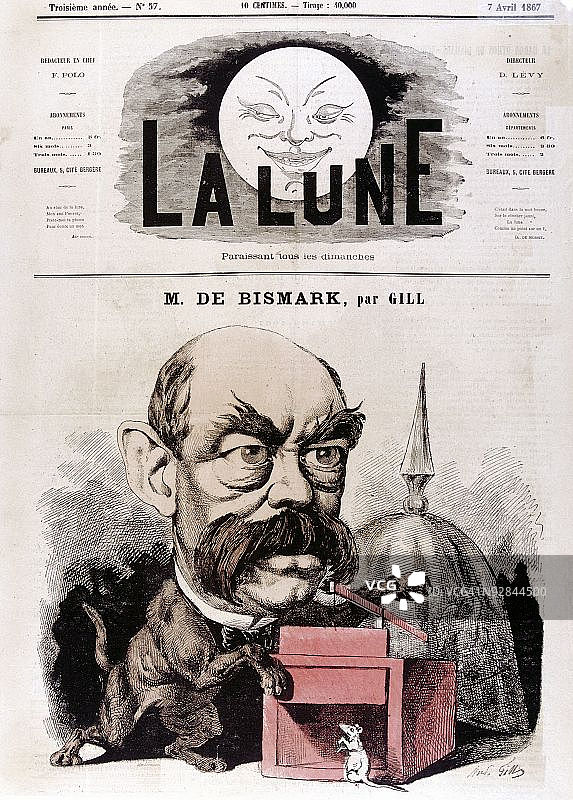 卡通：猫咪版奥托·冯·俾斯麦图片素材