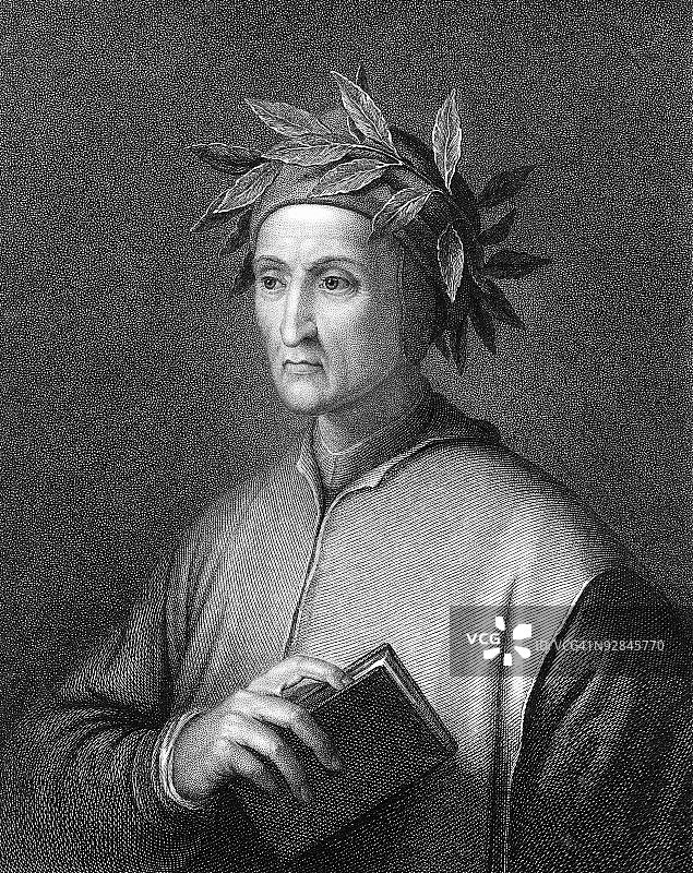 但丁·阿利吉耶里肖像图片素材