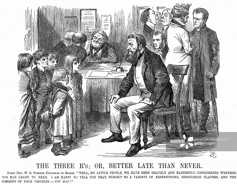 威廉·爱德华·福斯特的政治漫画图片素材