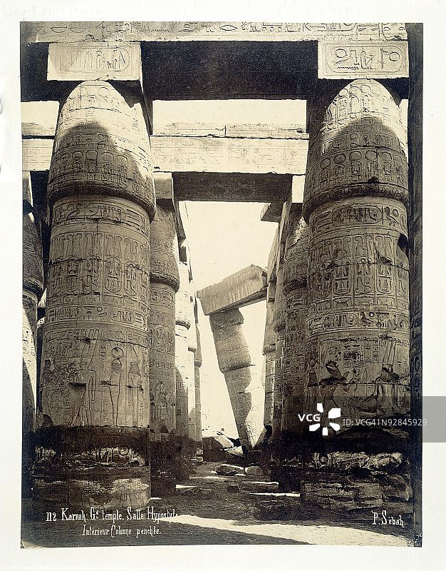 卡纳克神庙柱式大厅，埃及图片素材