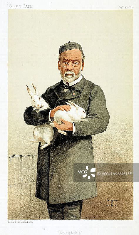 路易斯·巴斯德的卡通肖像图片素材