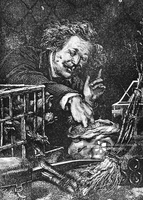 在前往月球的太空舱里的狗戴安和卫星图片素材