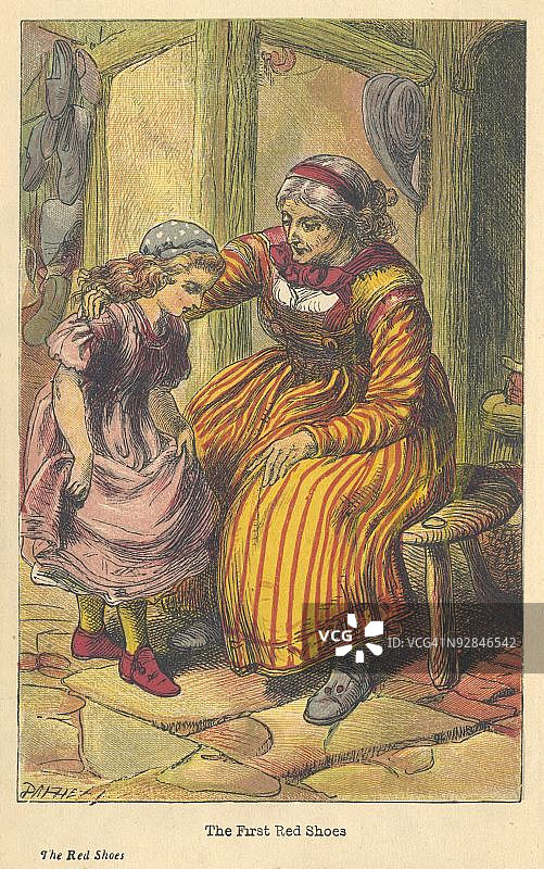 《红舞鞋》童话故事插画图片素材