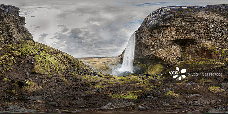 塞里雅兰瀑布，冰岛图片素材