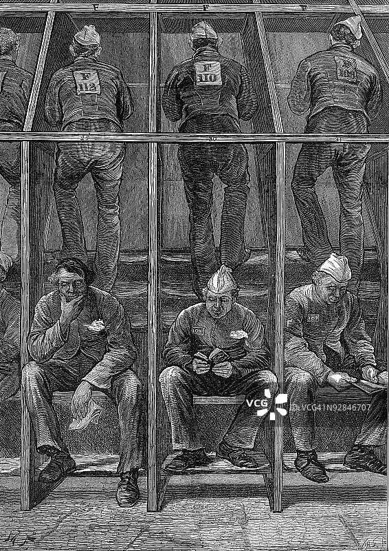 英国伦敦克勒肯维尔管教所的囚犯图片素材