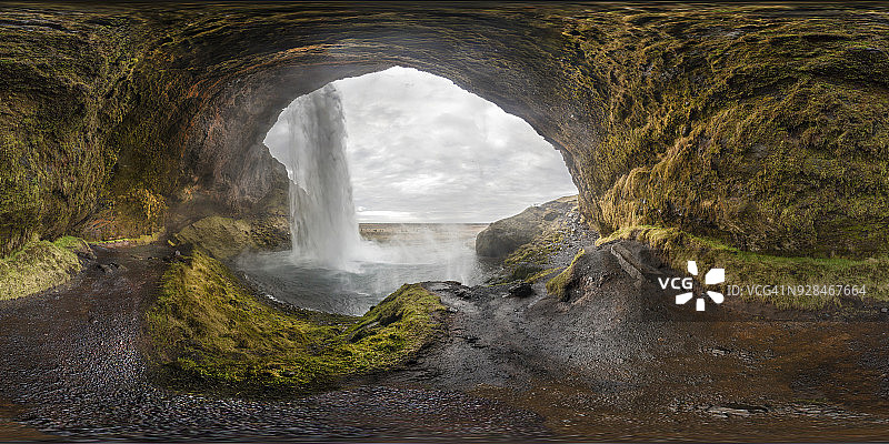 塞里雅兰瀑布，冰岛图片素材