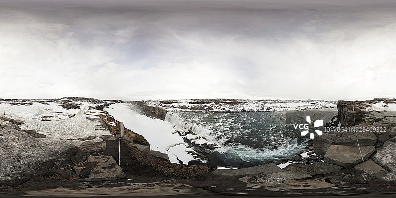 黛提瀑布，冰岛图片素材