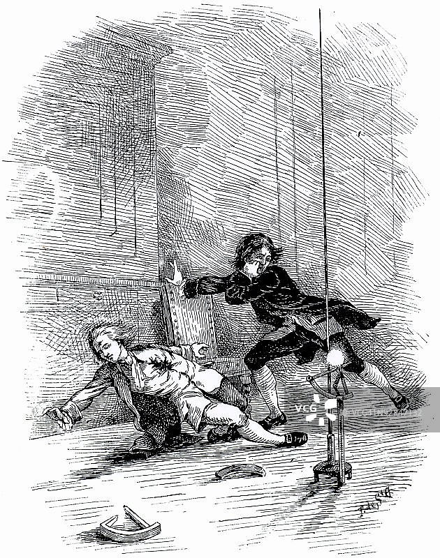 科学家格奥尔格·威廉·里奇曼被闪电击中图片素材