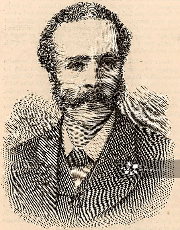 英国保守党政治家亚瑟·詹姆斯·贝尔福图片素材