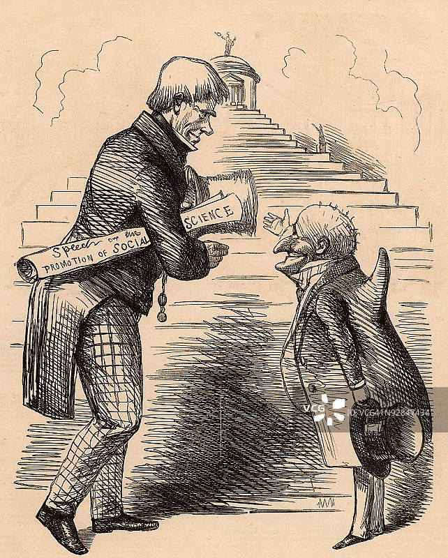 苏格兰政治家与男子交谈图片素材