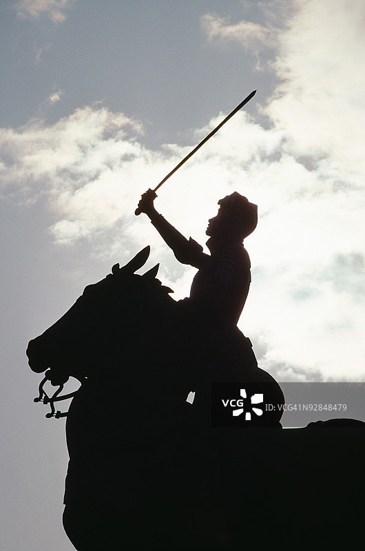 加拿Quebec市的圣女贞德雕像图片素材