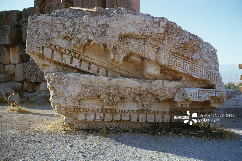 黎巴嫩朱拜勒装饰石的细节图片素材