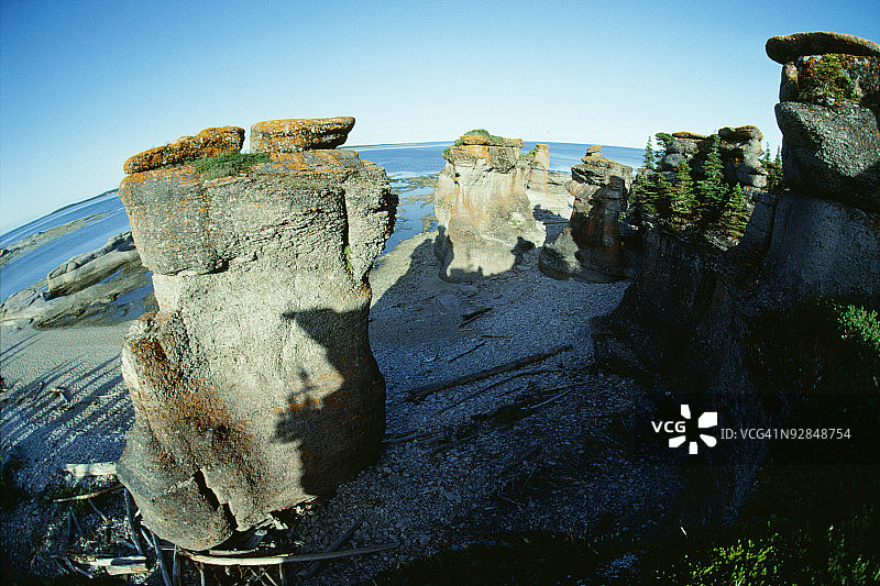 加拿大魁北克明安群岛岩层图片素材