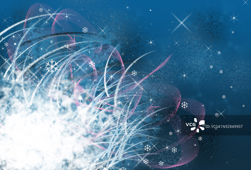 夜空中的雪花图片素材