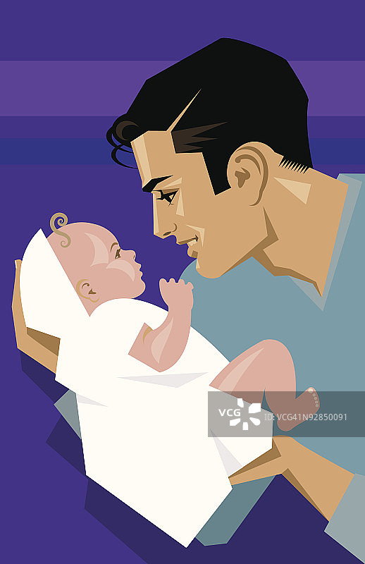 父亲抱着婴儿图片素材