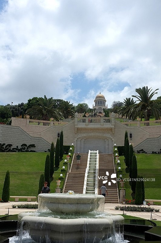 卡梅尔山坡上的巴哈伊教圣殿图片素材