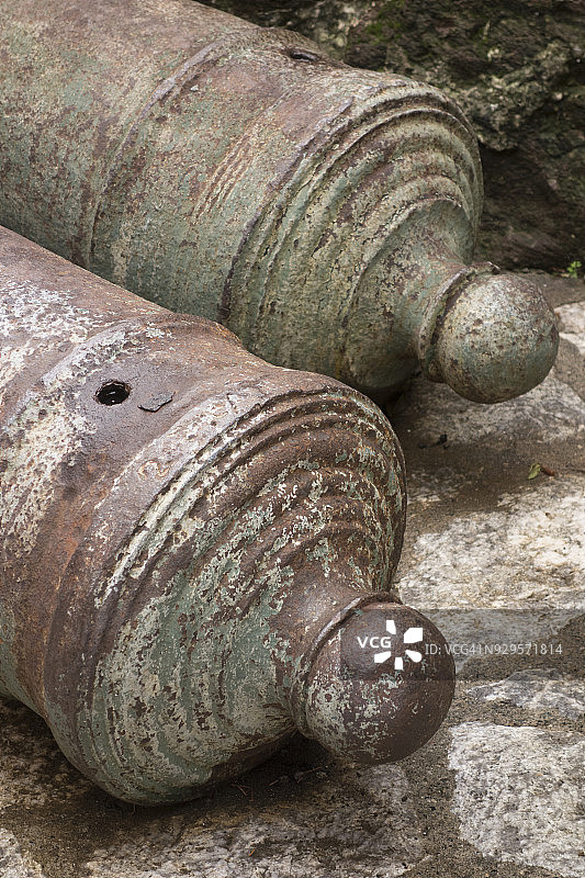 土耳其马尔马里斯地区的古老土耳其铁炮图片素材
