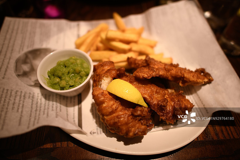 鱼和薯片图片素材