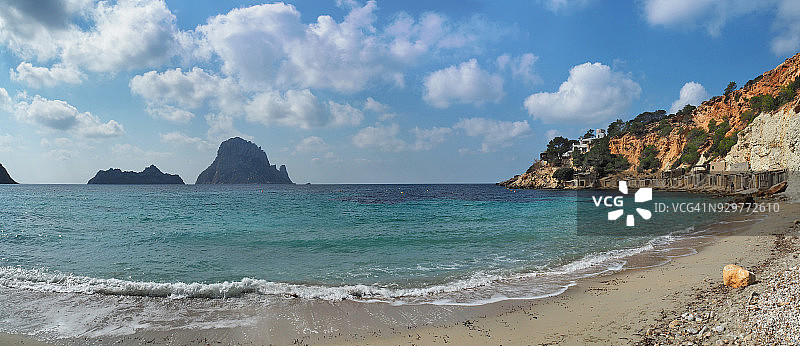 伊维萨岛卡拉德霍特和埃斯维德拉岛大型全景图片素材