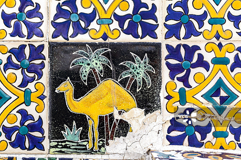 突尼斯麦地那的瓷砖图片素材
