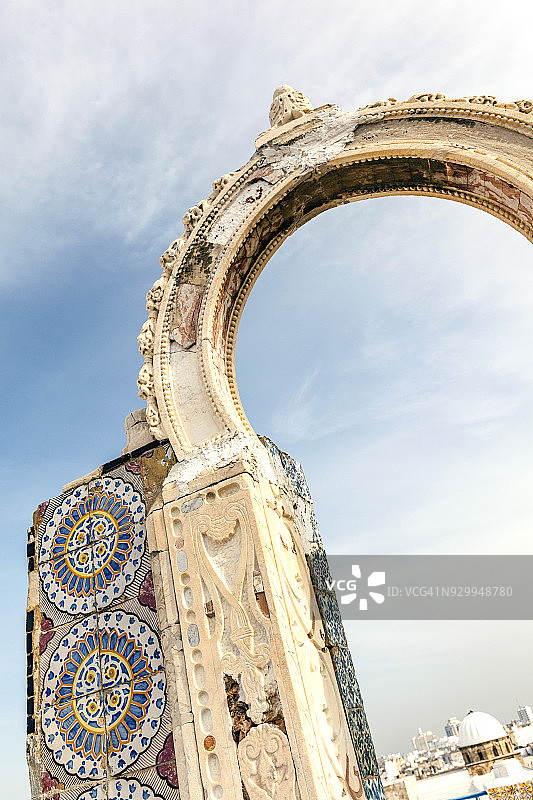 突尼斯麦地那的石拱门图片素材