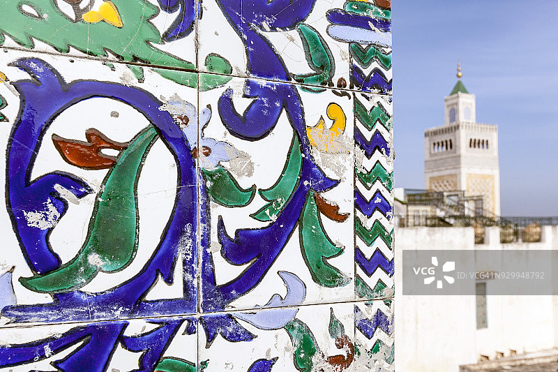 突尼斯麦地那的瓷砖图片素材