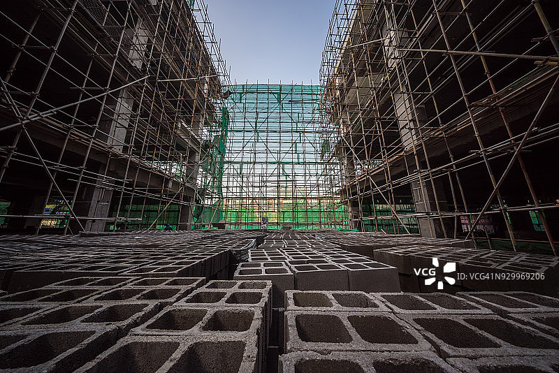 北京建筑工地场景图片素材