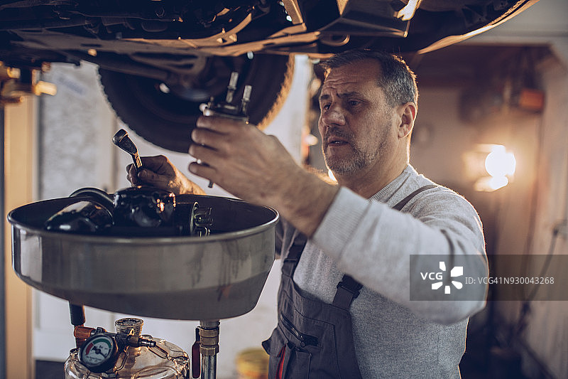 技工修理汽车图片素材