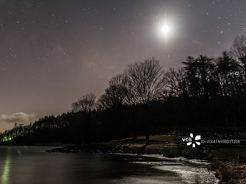 贝斯湖银河图片素材
