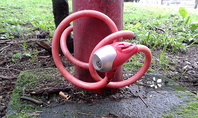 自行车锁图片素材