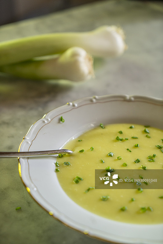 韭葱汤图片素材