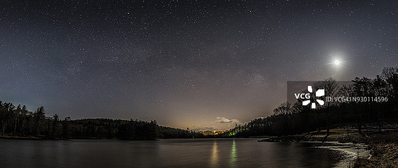贝斯湖银河图片素材