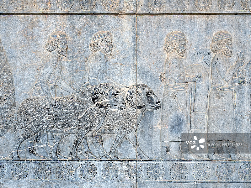 伊朗波斯波利斯波斯帝国浅浮雕图片素材