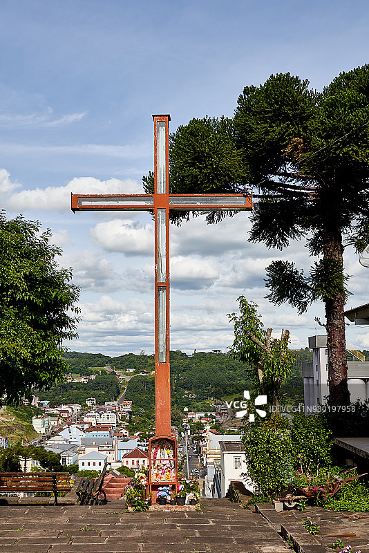 巴西南大河州安东尼奥·普拉多镇的十字架图片素材